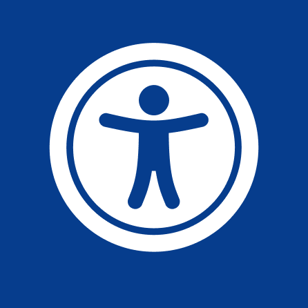 Logo de acessibilidade que abre um menu de opções visuais
